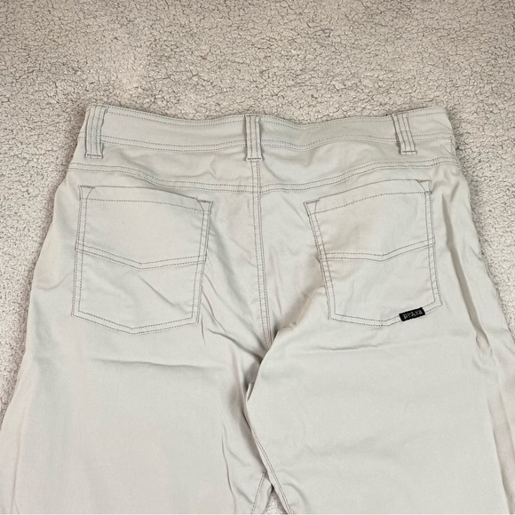 Prana Brion Pants Men's Size 34 x 32 Light Gray Slim Fit Outdoor Hiking Stretch - Picture 5 of 8
